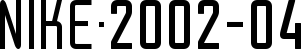 Nike 2002-04 font